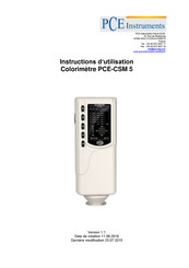 PCE Instruments PCE-CSM 5 Instructions D'utilisation