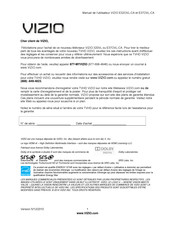 Vizio E37OVL-CA Manuel De L'utilisateur