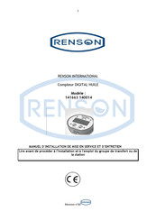 Renson 140014 Manuel D'installation, De Mise En Service Et D'entretien