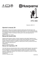 Husqvarna HTC D60 Manuel De L'opérateur
