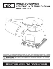 Ryobi S650D Manuel D'utilisation