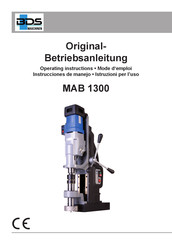 BDS Maschinen MAB 1300 Mode D'emploi