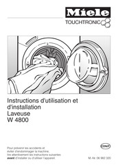 Miele W 4800 Instructions D'utilisation Et D'installation
