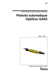 Gema OptiGun GA03 Traduction Du Mode D'emploi Original