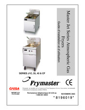 Frymaster MASTER JET 35 SÉRIES Guide D'installation Et D'utilisation