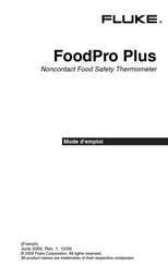 Fluke FoodPro Plus Mode D'emploi