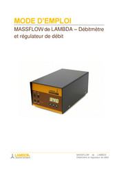 Lambda MASSFLOW Mode D'emploi