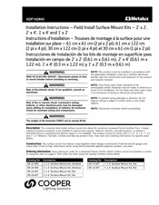 Cooper Metalux SK-12-WT Instructions D'installation