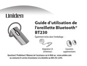 Uniden BT230 Guide D'utilisation