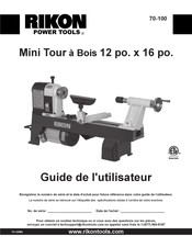 Rikon Power Tools 70-100 Guide De L'utilisateur