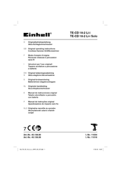 EINHELL TE-CD 18/2 Li-i Mode D'emploi D'origine