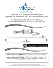 vitapur VUV-S940MB Manuel De L'utilisateur Et Instructions D'installation