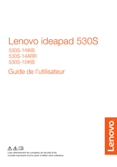 Lenovo ideapad 530S-14ARR Guide De L'utilisateur