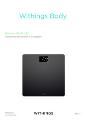 Withings Body Instructions D'installation Et D'utilisation