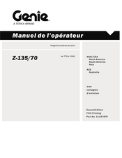 Genie Z-135/70 Manuel De L'opérateur