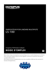 Olympus LS-100 Mode D'emploi