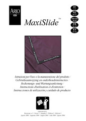 arjo MaxiSlide Instructions D'utilisation Et D'entretien