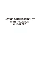 AYA TG 66 Notice D'utilisation Et D'installation