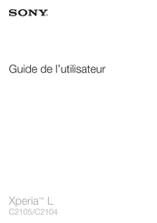 Sony C2105 Guide De L'utilisateur