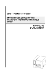 TSC TTP-2610MT Série Manuel De L'utilisateur