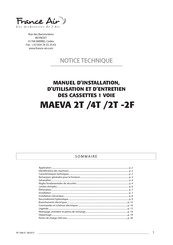 France Air MAEVA 2T 2F Manuel D'installation, D'utilisation Et D'entretien