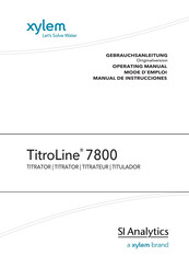 Xylem TitroLine 7800 Mode D'emploi