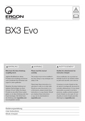 Ergon BX3 Evo Mode D'emploi