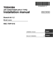 Toshiba RBC-TWP101E Manuel D'installation