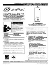 John Wood JW XE Atmospheric Vent Instructions D'installation Et Guide D'utilisation Et D'entretien