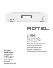 Rotel A14MKII Manuel De L'utilisateur