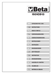 Beta 1931CD13 Mode D'emploi