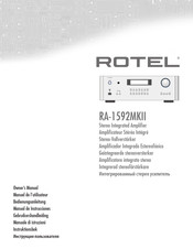 Rotel RA-1592MKII Manuel De L'utilisateur