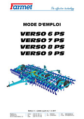 Farmet VERSO 8 PS Mode D'emploi