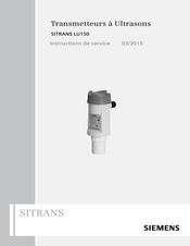 Siemens SITRANS LU150 Instructions De Service
