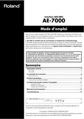 Roland AE-7000 Mode D'emploi