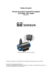 WilTec SunSun CET-15000 Mode D'emploi