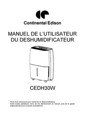 CONTINENTAL EDISON CEDH30W Manuel De L'utilisateur