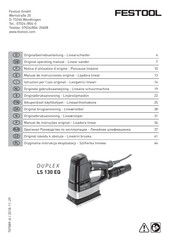 Festool DUPLEX LS 130 EQ Notice D'utilisation D'origine