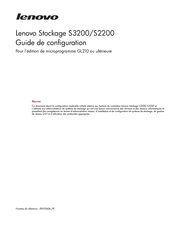 Lenovo Stockage S2200 Guide De Configuration