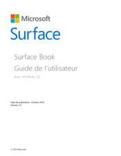 Microsoft Surface Book Guide De L'utilisateur