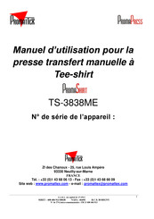 Promattex PromaShirt TS-3838ME Manuel D'utilisation