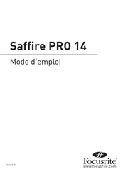 Focusrite Saffire PRO 14 Mode D'emploi