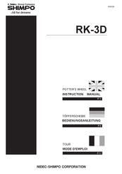 Nidec Shimpo RK-3D Série Mode D'emploi