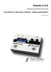 Two notes Audio Engineering TORPEDO C.A.B. Manuel De L'utilisateur