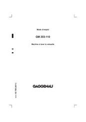 Gaggenau GM 203-110 Mode D'emploi