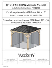 Yardistry MERIDIAN 10x10 Instructions D'installation