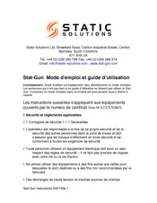 Static Solutions Stat-Gun Mode D'emploi Et Guide D'utilisation