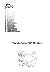 Pontec PondoSolar 600 Control Notice D'emploi