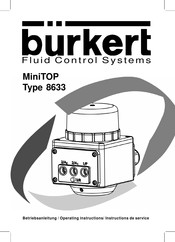 Burkert MiniTOP 8633 Instructions De Service
