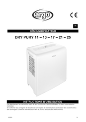 Argo DRY PURY 17 Instructions D'utilisation